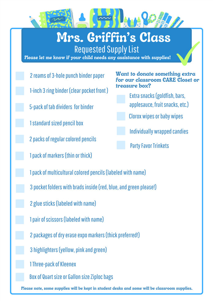 Suggested Supply List Suggested Supply List